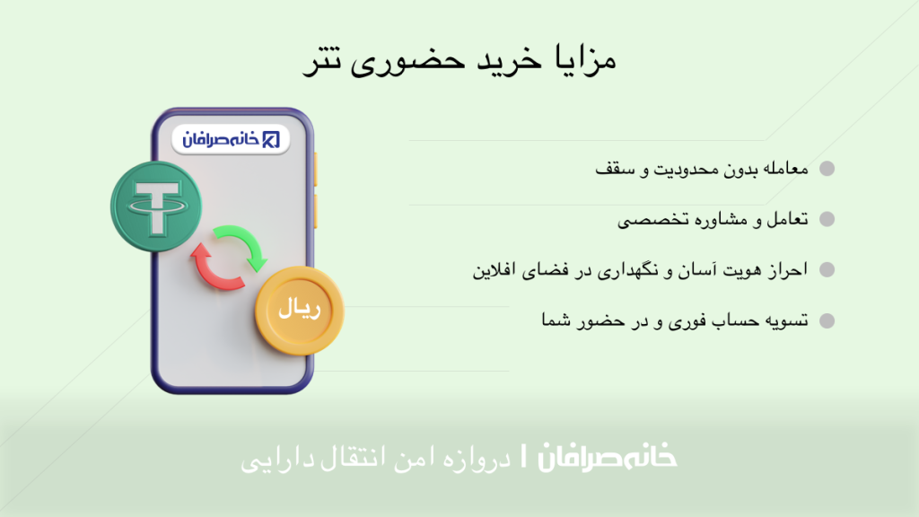 مزایا خرید حضوری تتر
